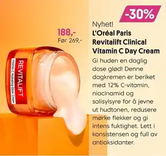 VITA Nyhet! l'oréal paris revitalift clinical vitamin c day cream tilbud