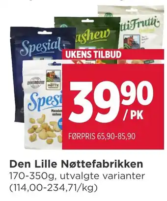 Meny Den Lille Nøttefabrikken tilbud