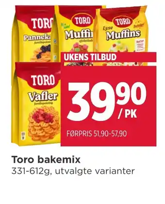 Meny TORO bakemix tilbud