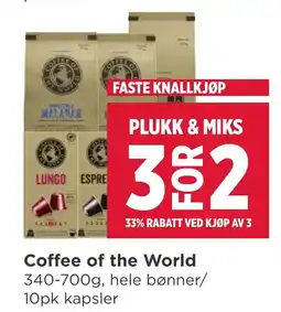 Meny Coffee of the World tilbud