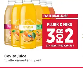 Meny Cevita juice tilbud