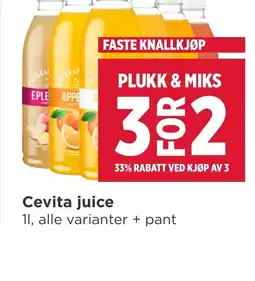 Meny Cevita juice tilbud