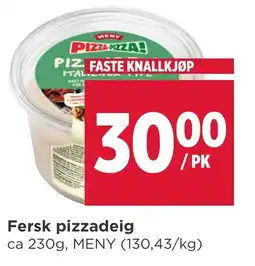 Meny Fersk pizzadeig tilbud