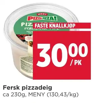 Meny Fersk pizzadeig tilbud