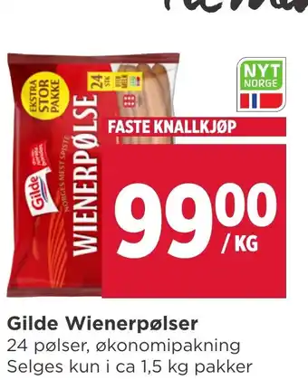 Meny GILDE Wienerpølse tilbud