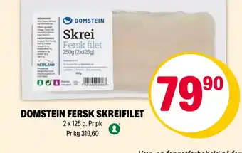 Coop Extra DOMSTEIN FERSK SKREIFILET tilbud