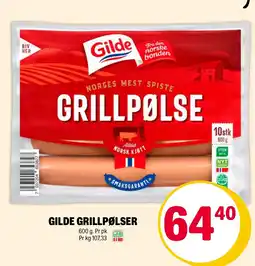 Coop Extra GILDE GRILLPØLSER tilbud