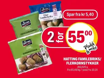 Coop Extra HATTING FAMILEBRIKS/ FLERKORNSTYKKER tilbud