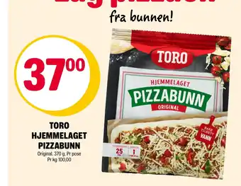 Coop Extra TORO HJEMMELAGET PIZZABUNN tilbud