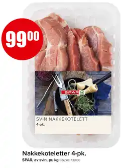 Spar Nakkekoteletter 4-pk. tilbud