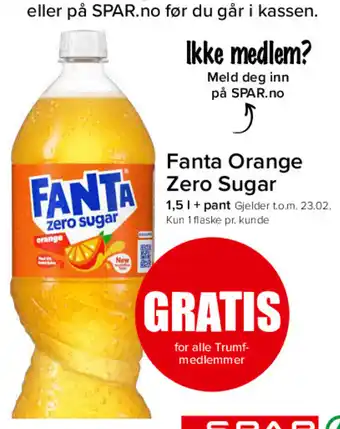 Spar Fanta Orange Zero Sugar tilbud