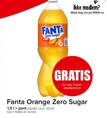 Spar Fanta Orange Zero Sugar tilbud