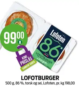 Kiwi LOFOTBURGER tilbud