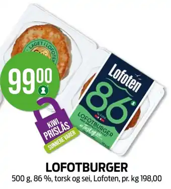 Kiwi LOFOTBURGER tilbud