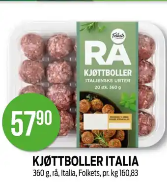 Kiwi KJØTTBOLLER ITALIA tilbud