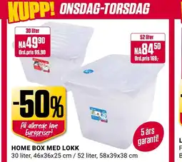 Europris HOME BOX MED LOKK tilbud