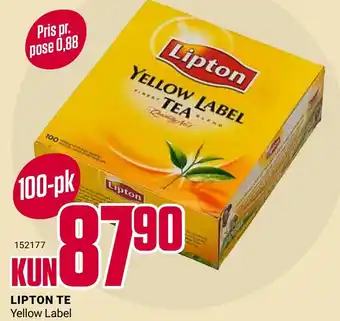 Europris LIPTON TE Yellow Label tilbud