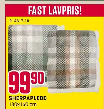 Europris SHERPAPLEDD tilbud