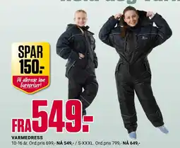 Europris VARMEDRESS tilbud
