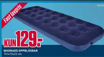 Europris MADRASS OPPBLÅSBAR tilbud