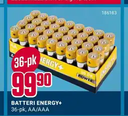 Europris BATTERI ENERGY+ 36-pk, AA/AAA tilbud