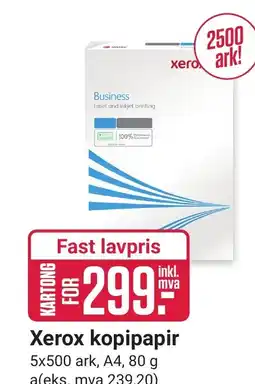 Europris Xerox kopipapir tilbud
