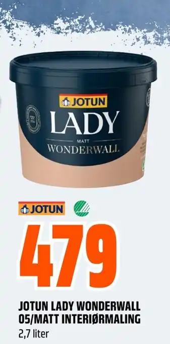 Coop Obs Jotun lady wonderwall 05/matt interiørmaling 2,7 liter tilbud