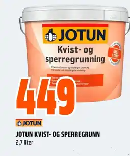 Coop Obs JOTUN KVIST- OG SPERREGRUNN 2,7 liter tilbud