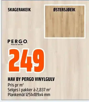 Coop Obs HAV BY PERGO VINYLGULV Pris pr m² tilbud