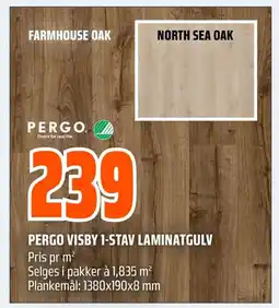 Coop Obs PERGO VISBY 1-STAV LAMINATGULV Pris pr m² tilbud