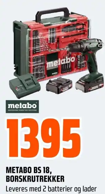 Coop Obs METABO BS 18, BORSKRUTREKKER tilbud