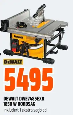 Coop Obs Dewalt dwe7485exb 1850 w bordsag inkludert 1 ekstra sagblad tilbud