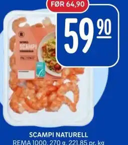 Rema 1000 Scampi naturell tilbud