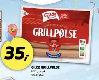 Bunnpris GILDE Grillpølse tilbud