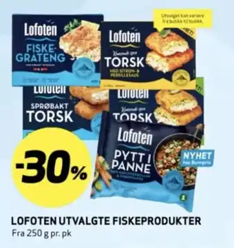 Bunnpris Lofoten utvalgte fiskeprodukter tilbud