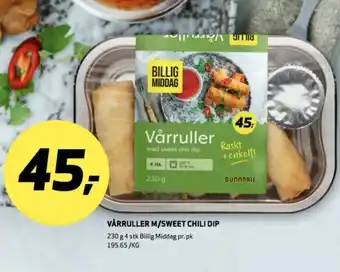 Bunnpris Vårruller m/sweet chili dip tilbud