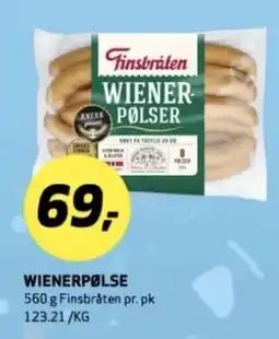 Bunnpris FINSBRATEN Wienerpølse tilbud