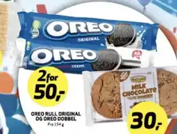 Bunnpris OREO rull original og oreo dobbel tilbud