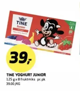 Bunnpris TINE yoghurt junior tilbud