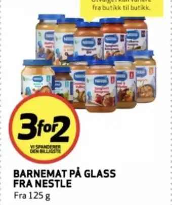 Bunnpris BARNEMAT PÅ GLASS FRA NESTLE tilbud