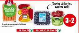 Eurospar Snacksgrønnsaker/blåbær tilbud