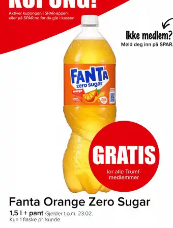 Eurospar FANTA Orange Zero Sugar tilbud