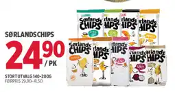 Jacobs sørlandschips tilbud