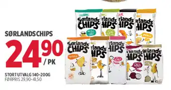 Jacobs sørlandschips tilbud