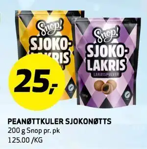 Bunnpris PEANØTTKULER SJOKONØTTS tilbud