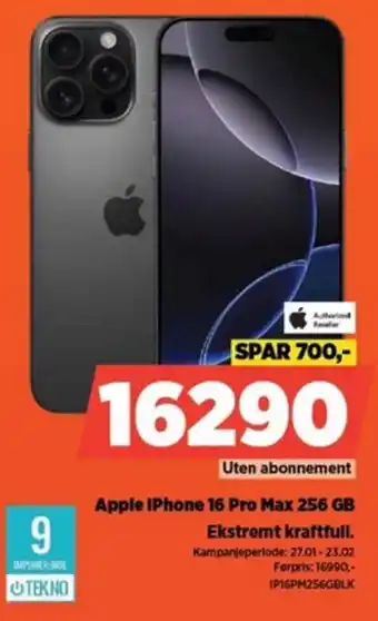 POWER Apple IPhone 16 Pro Max 256 GB tilbud