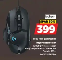 POWER G502 Hero gamingmus tilbud