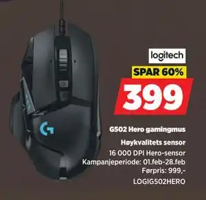 POWER G502 Hero gamingmus tilbud