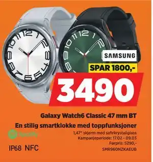 POWER Galaxy Watch6 Classic 47 mm BT tilbud