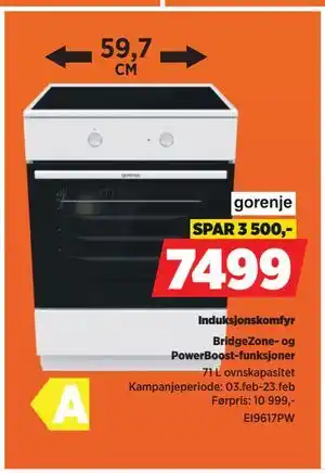 POWER Induksjonskomfyr tilbud
